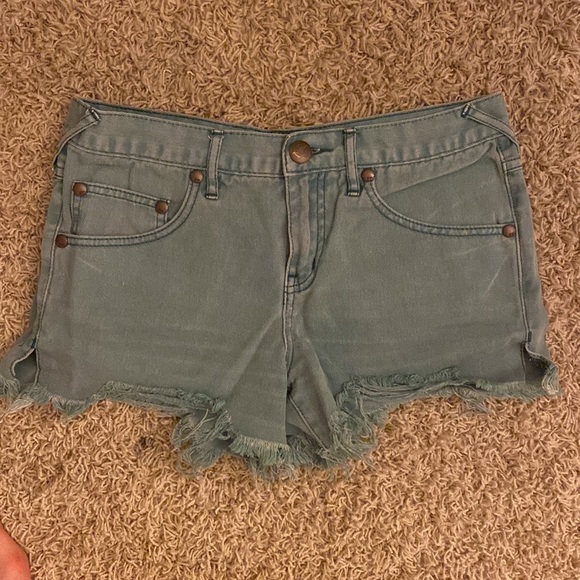 Free People Studded Jean Shorts - Picture 4 of 8